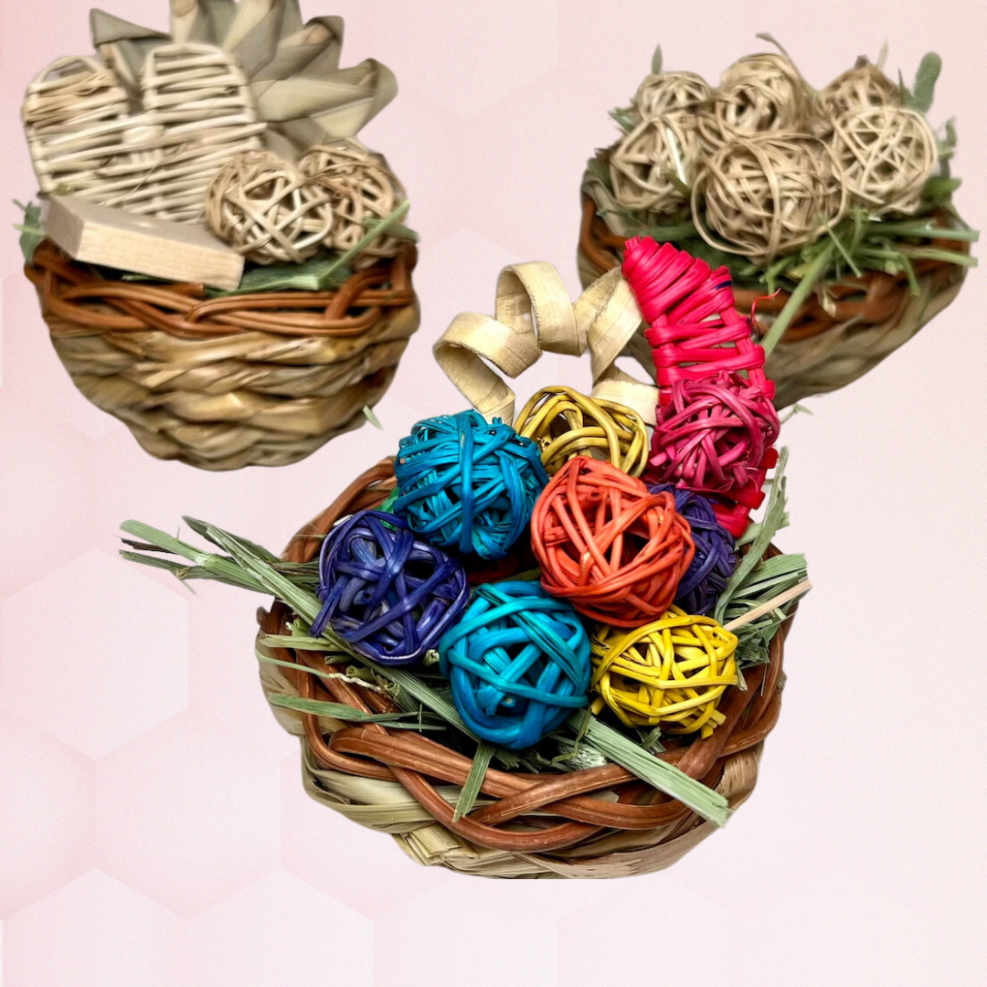 Mini Seagrass and Vine Basket: Mini Seagrass & Vine Basket - Natural Chews for Your Chinchilla