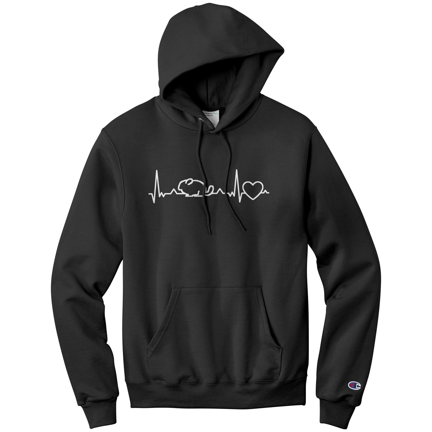 Chinchilla Love Heartbeat Hoodie: Chinchilla Love Heartbeat Hoodie - Show Your Chinchilla Love!