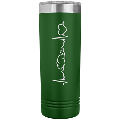 Chinchilla Love Heartbeat Skinny Tumbler: Chinchilla Love Tumbler - Skinny Style with Heartbeat Design