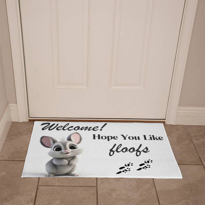 Floof Welcome Mat - Indoor / Outdoor: Floof Welcome Mat - Show Your Chinchilla Love! (Indoor/Outdoor)