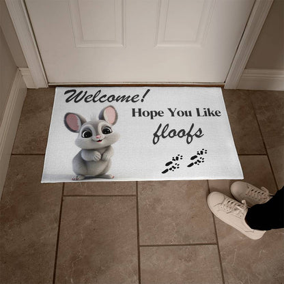 Floof Welcome Mat - Indoor / Outdoor: Floof Welcome Mat - Show Your Chinchilla Love! (Indoor/Outdoor)