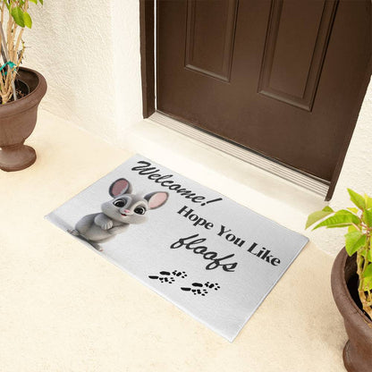 Floof Welcome Mat - Indoor / Outdoor: Floof Welcome Mat - Show Your Chinchilla Love! (Indoor/Outdoor)