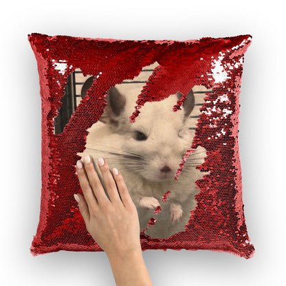 Custom Chinchilla Throw Pillow - Mermaid Picture Reveal: Design Your Own Chinchilla Throw Pillow