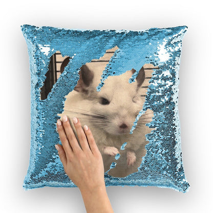 Custom Chinchilla Throw Pillow - Mermaid Picture Reveal: Design Your Own Chinchilla Throw Pillow