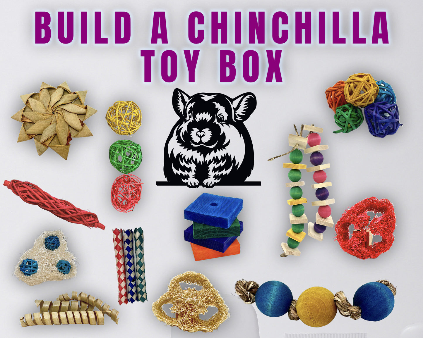 Build Your Own Chinchilla Chew Toy Box Assortment Choose from 20 Options! Chinchilla Toys!